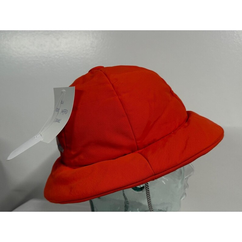 Kangol PUFFER Casual Bucket Hat Orange Cherry Quilted Large New Sample image 7