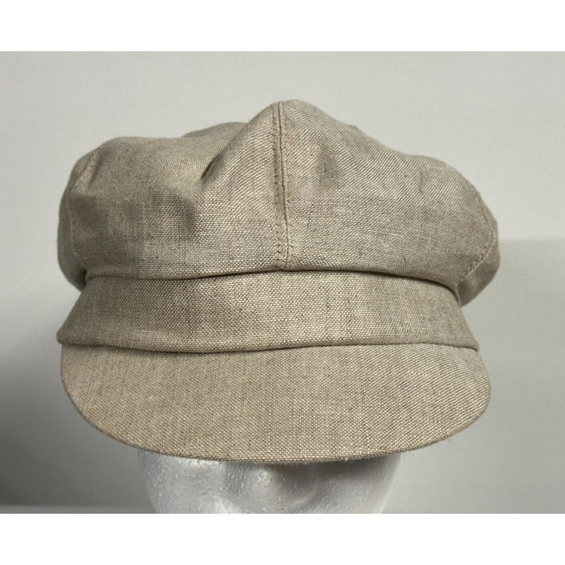 Kangol krantenjongen Baker Boy pet ivoor linnen UK L/XL NIEUW afbeelding 1