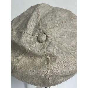 Kangol krantenjongen Baker Boy pet ivoor linnen UK L/XL NIEUW afbeelding 3