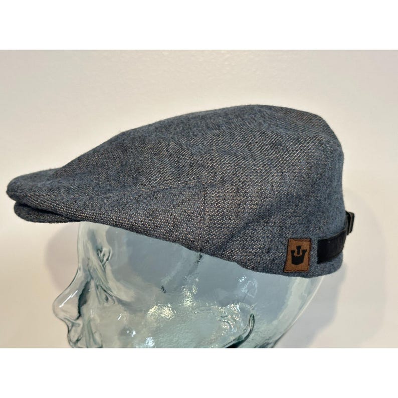 Goorin Bros ELI COHEN Flat Cap – Blue Tweed Wool Blend, Size Small Bild 1