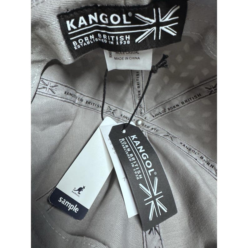 Kangol Black Bucket Size Large Hole Casual New image 7