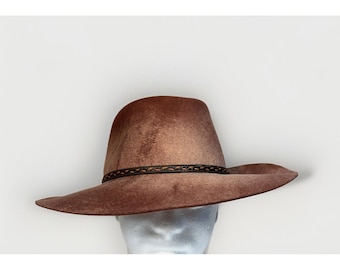 Goorin Western Fedora Bros Rosévinröd Virvelhatt med Bred Brätte