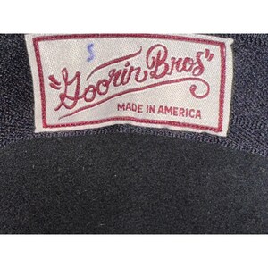 Goorin Bros Schwarz Fedora Filz Hut mit breiter Krempe Tropfen Krone Orange Band Hut Bild 6