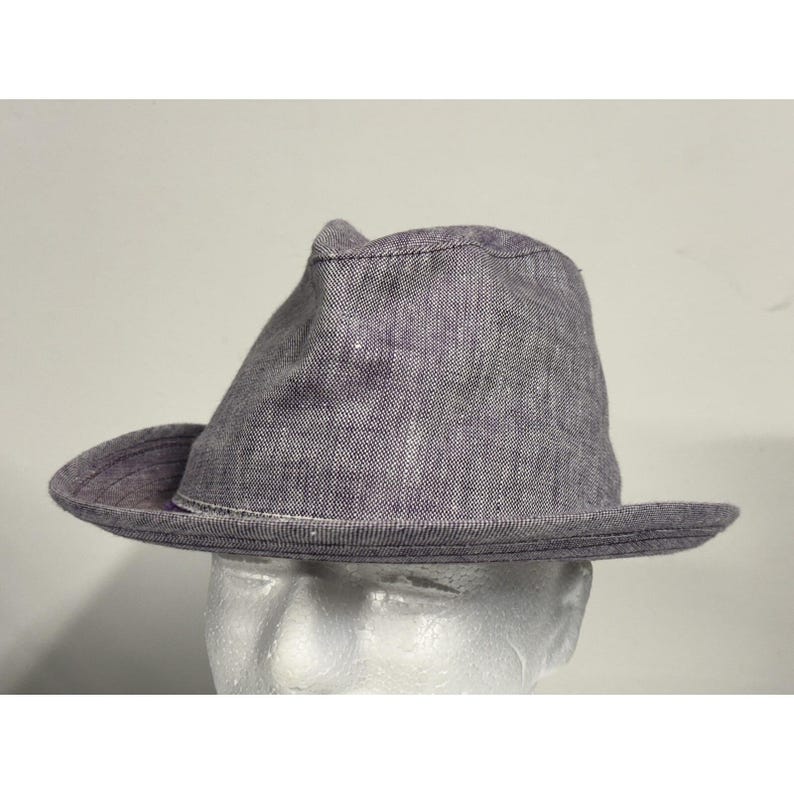 Goorin Bros Linen Fedora XL Purple Lavender Safari Hat Summer Cap image 1