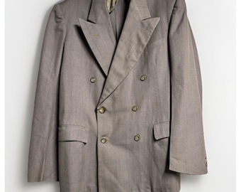 1940s Double Breasted Suit Jacket Wool 42  Dundee Tailoring NOLA