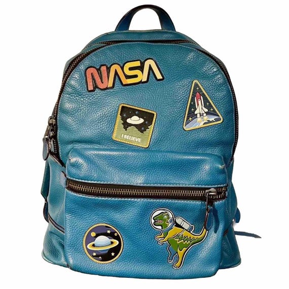 COACH Space NASA BACKPACK Rexy Bag Blue Leather ruck… - Gem