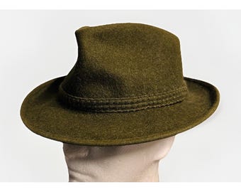 Vintage TIRARD Fedora Storlek Medium för Renault Paris Alpine Trachten Oktoberfest