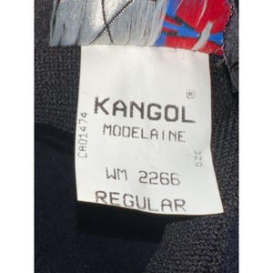Vintage Kangol Blue Hat Wool Modelaine Bucket Velvet Bow Lahinch Bild 8