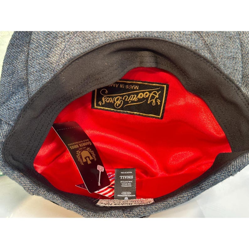Goorin Bros ELI COHEN Flat Cap – Blue Tweed Wool Blend, Size Small Bild 6