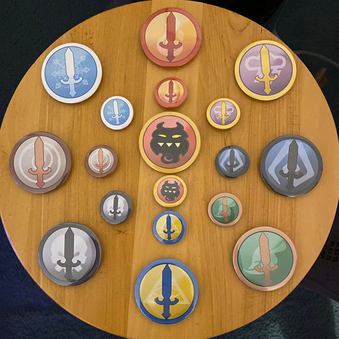 Wizard101 Classic School Blade Pins 1.5 or 2.25 Etsy