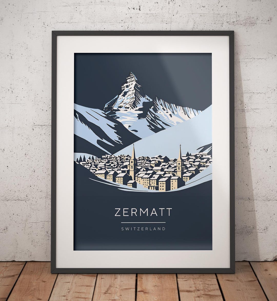 Zermatt Switzerland Download Print - Travel Poster / Zermatt Wall Art ...