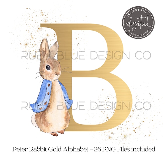 peter rabbit alphabet png peter rabbit 27 letters digital etsy