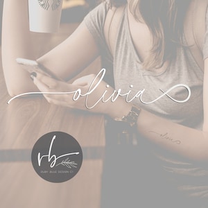 Diseño de tatuaje Símbolo del infinito Guión Caligrafía Nombre