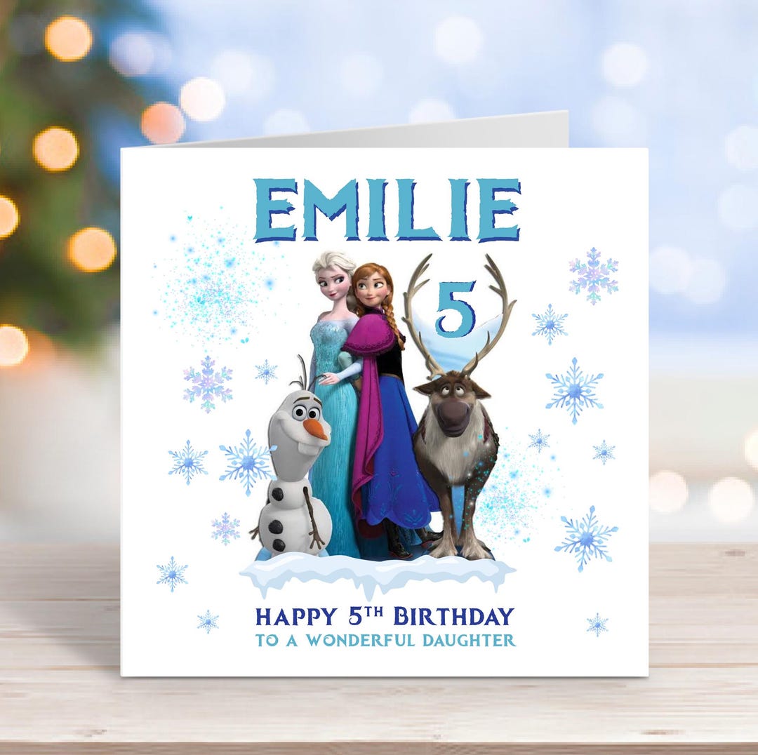 Personalised Frozen Elsa Birthday Card For Daughter Granddaughter Niece Sister FRZ4