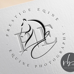 Pre-made Submark Logo,Equine Logo Design, Horse Logo, Mare Logo, Dressage Logo, Watermark, Logo Branding Package image 1