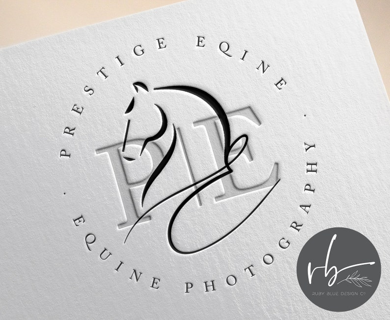 Pre-made Submark Logo,Equine Logo Design, Horse Logo, Mare Logo, Dressage Logo, Watermark, Logo Branding Package image 1