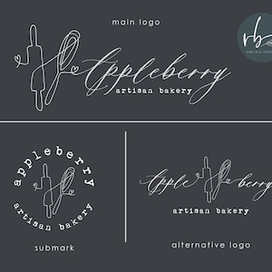 Pre-made Logo, Cakes, Cookie, Whisk, Continuous Line Drawing, Baker, Bread, Bakery Logo Design, Watermark, Logo Business card