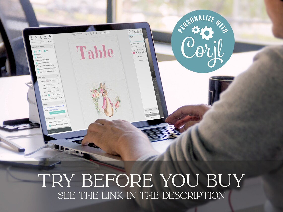 Editable Flopsy Peter Rabbit Table Numbers/names 2 Design | Etsy