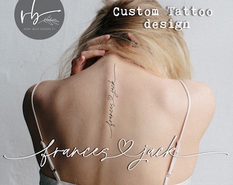 Custom Tattoo Names Heart Tattoo Design Script Calligraphy Names Tattoo design