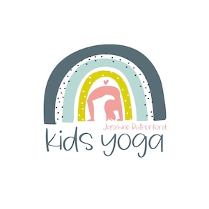 Pre-made Logo, Kids Yoga Logo Design, Yoga, Kids Watermark, Logo Business card