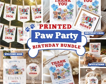 Personalised Paw Party Bundle - Printed Package