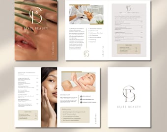Beauty Therapist Price List Template | Editable Canva Facials Menu | Spa & Skincare  | Salon Pricing | Printable