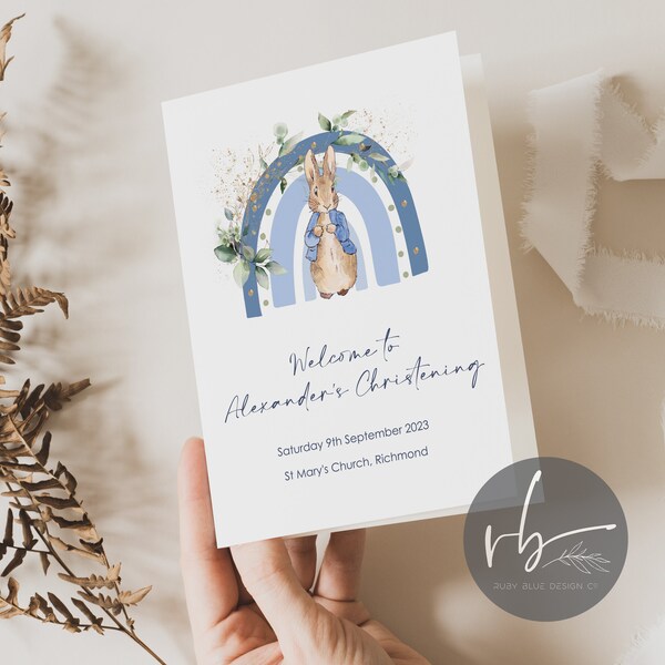 Order of Service Christening Etsy