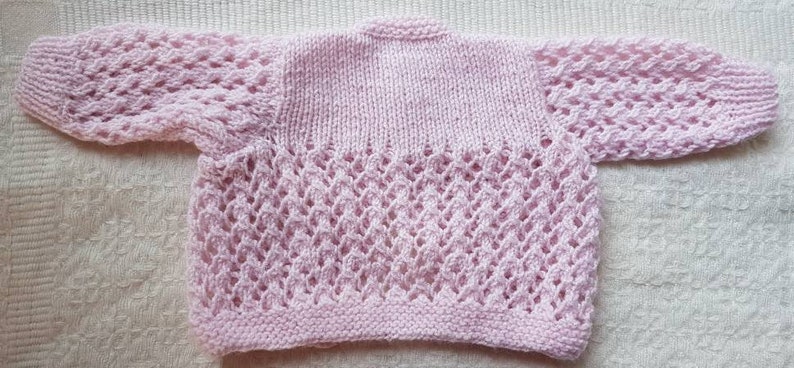 Vintage hand knitted baby cardigan 0-3 months