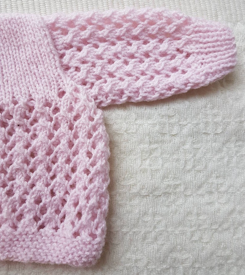 Vintage hand knitted baby cardigan 0-3 months