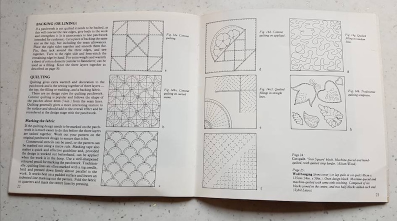 Vintage reference book on patchwork