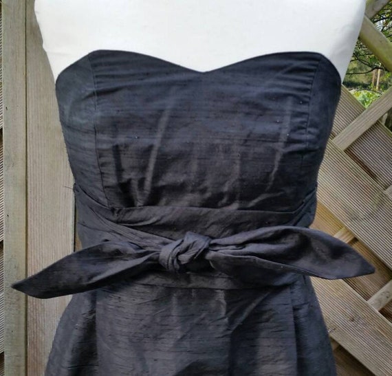 Black strapless evening dress UK size 8 - image 1