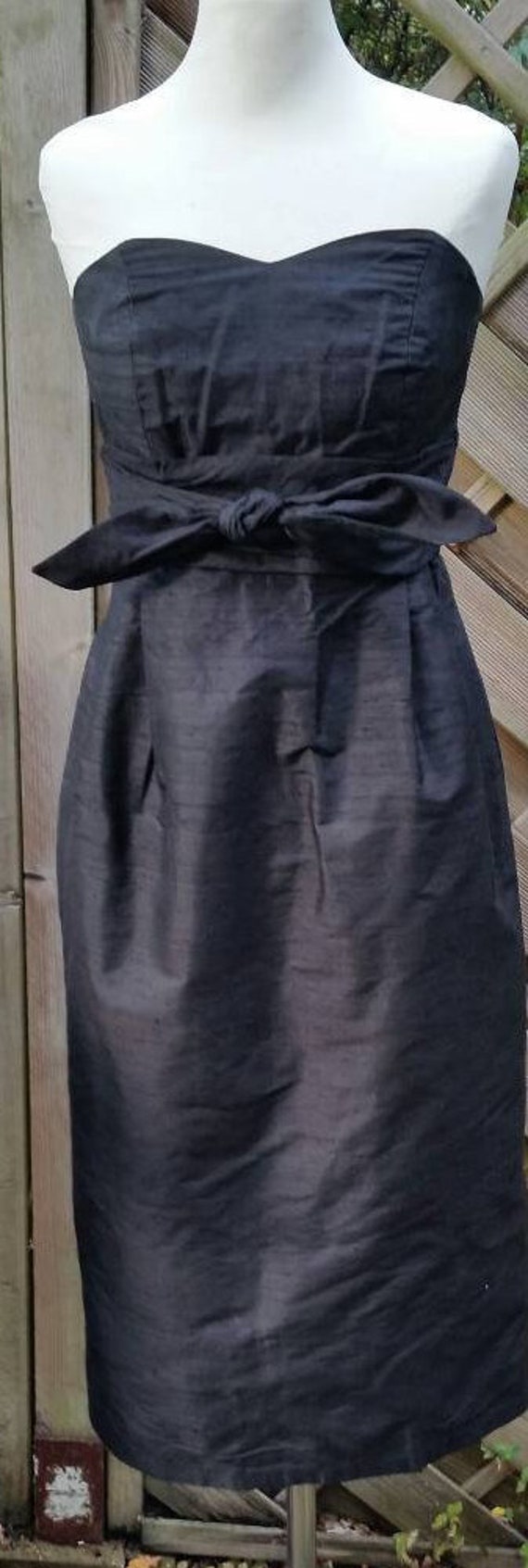 Black strapless evening dress UK size 8 - image 2