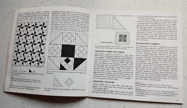 Vintage reference book on patchwork
