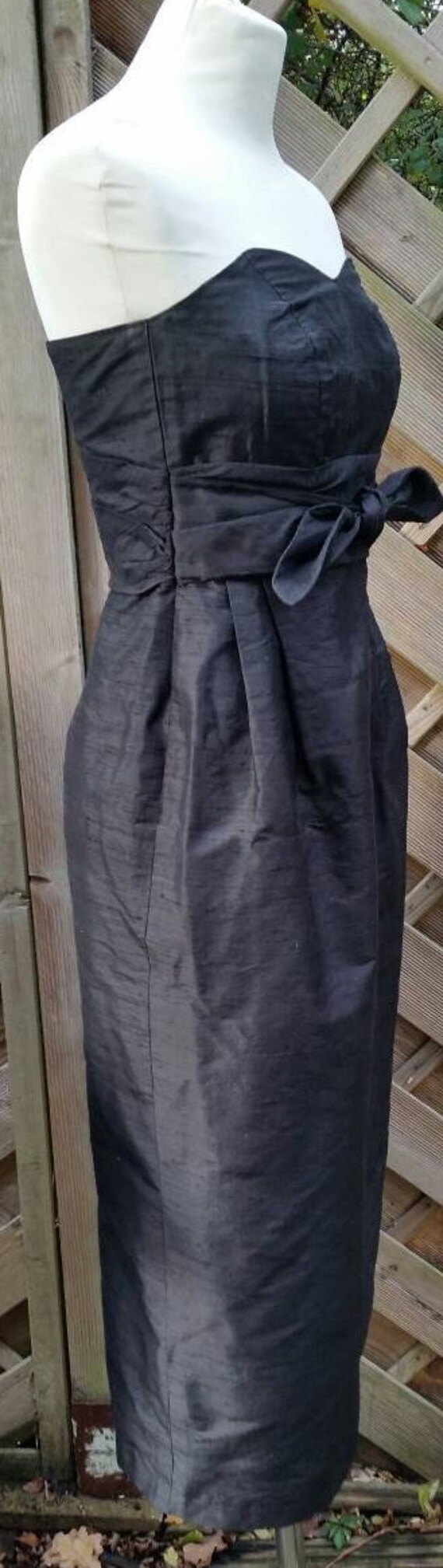 Black strapless evening dress UK size 8 - image 3