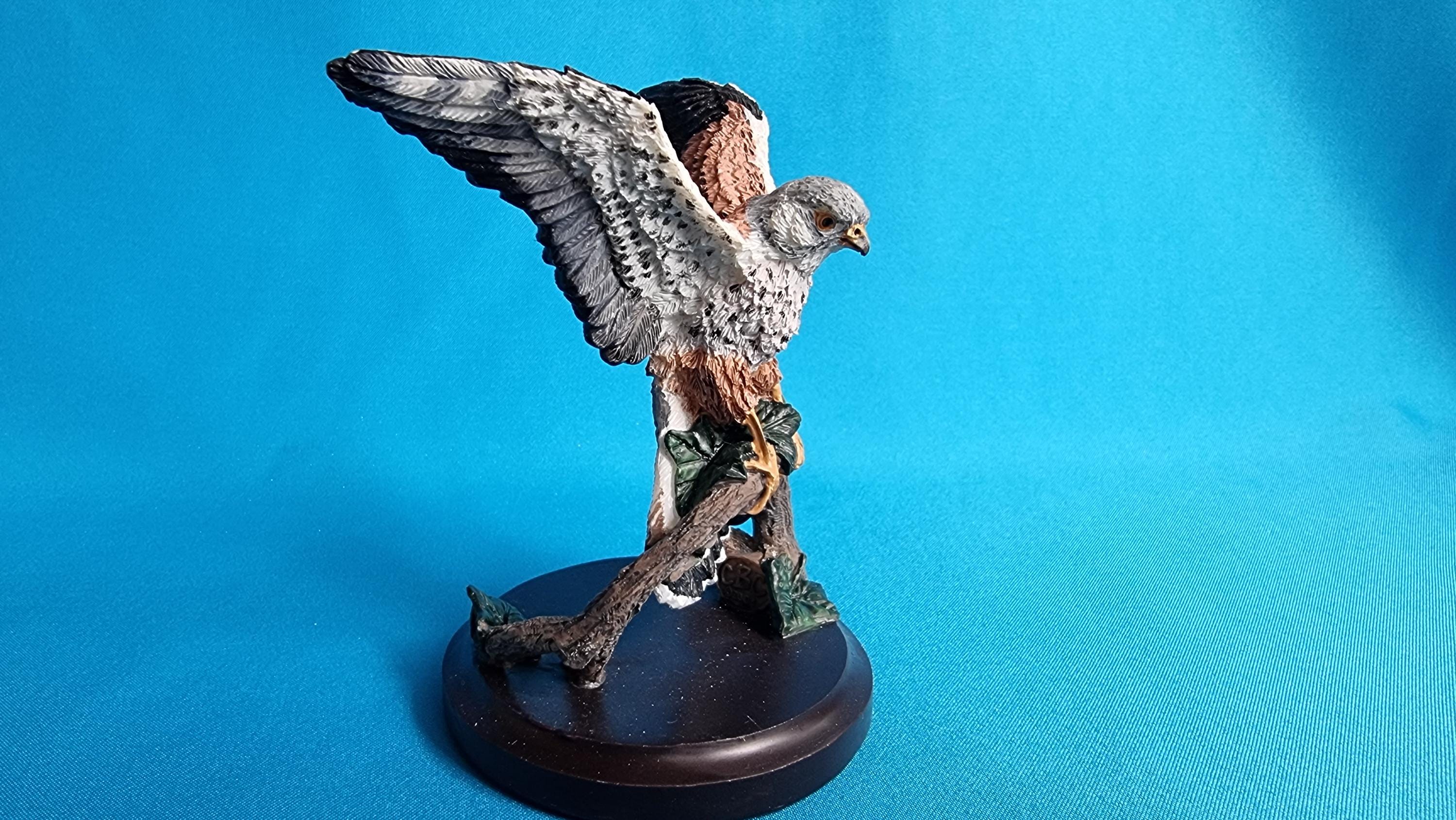 Vintage Resin Kestrel Bird Figurine - Country Bird Collection
