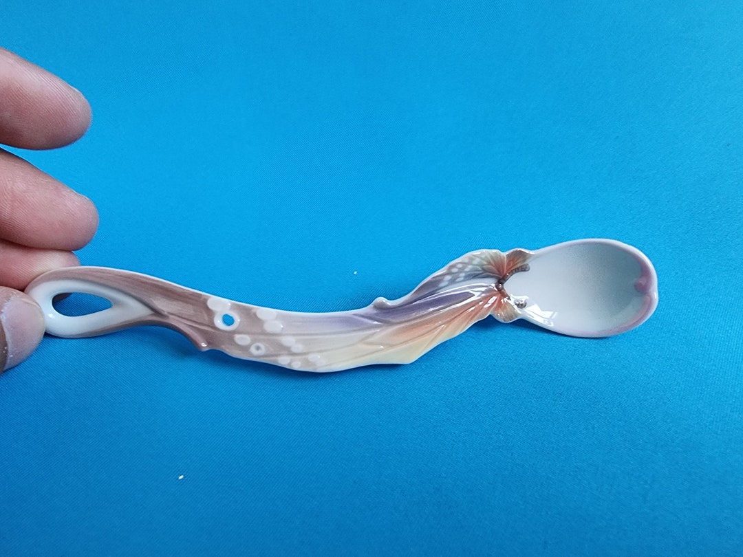 Franz Porcelain Spoon, Franz Porcelain, Porcelain Coffee Spoon, Pottery