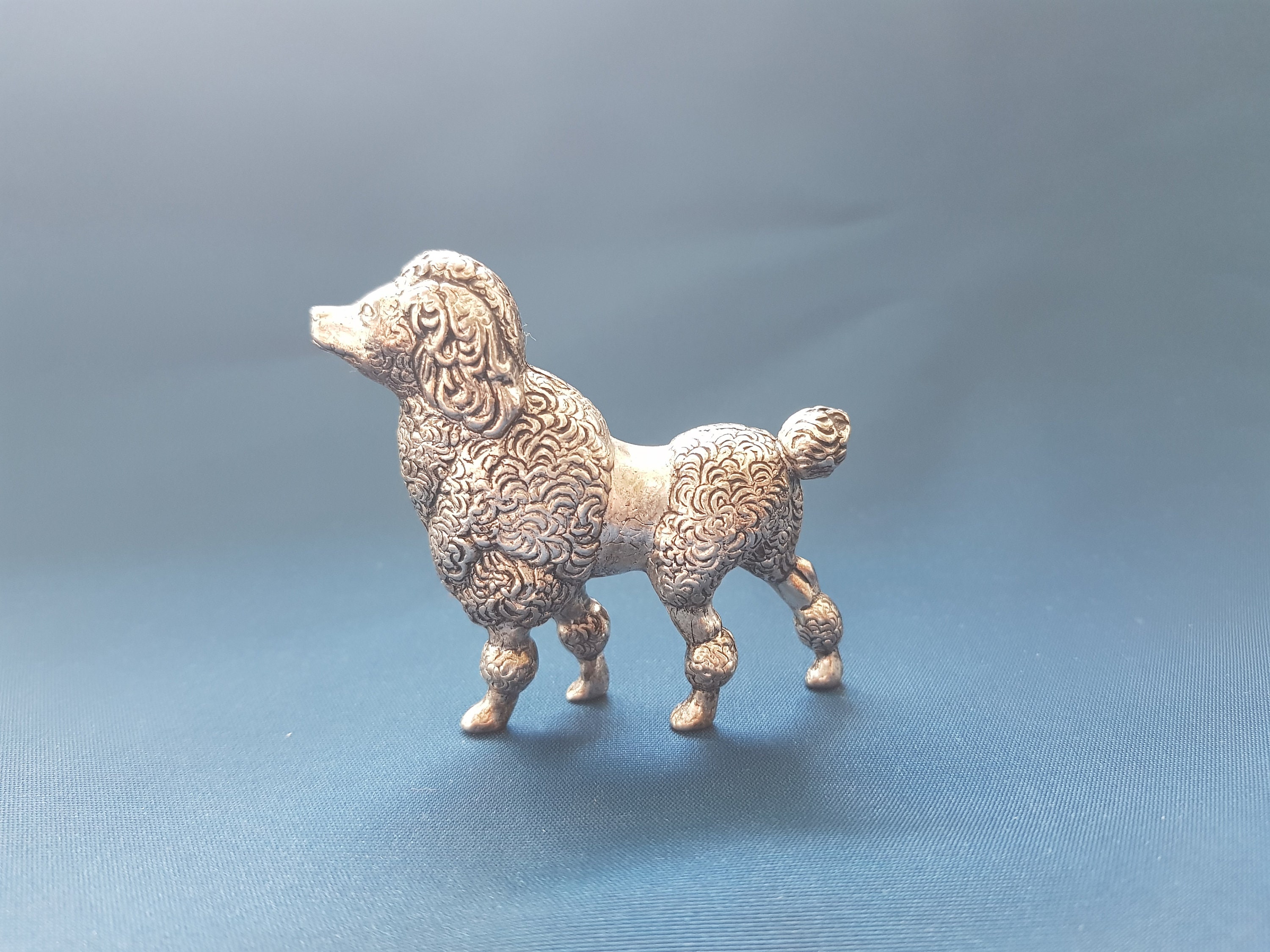 Pewter Dog Figurine Pewter Poodle Dog Figure Pewter Poodle Etsy UK