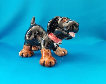 Porcelain dog Figurine, pottery dog Figurine, dog Figurine, small dog Figurine, puppies dog Figurine, puppies dog