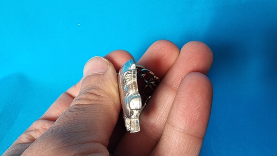 Pig keychain, pewter pig keychain, keychain, pewt… - image 3