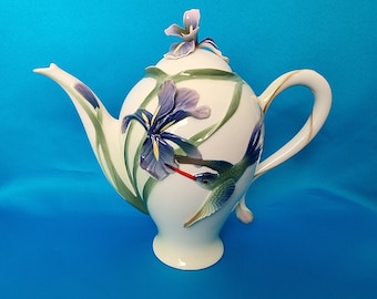 Franz porcelain teapot, Franz porcelain, porcelain teapot, pottery teapot, ceramic teapot