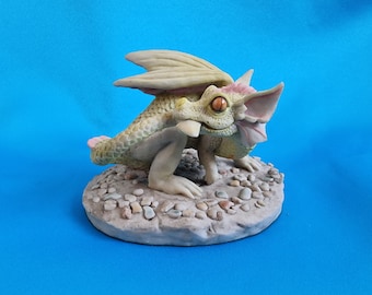 Vintage Enchantica Resin Dragon Figurine - 1988