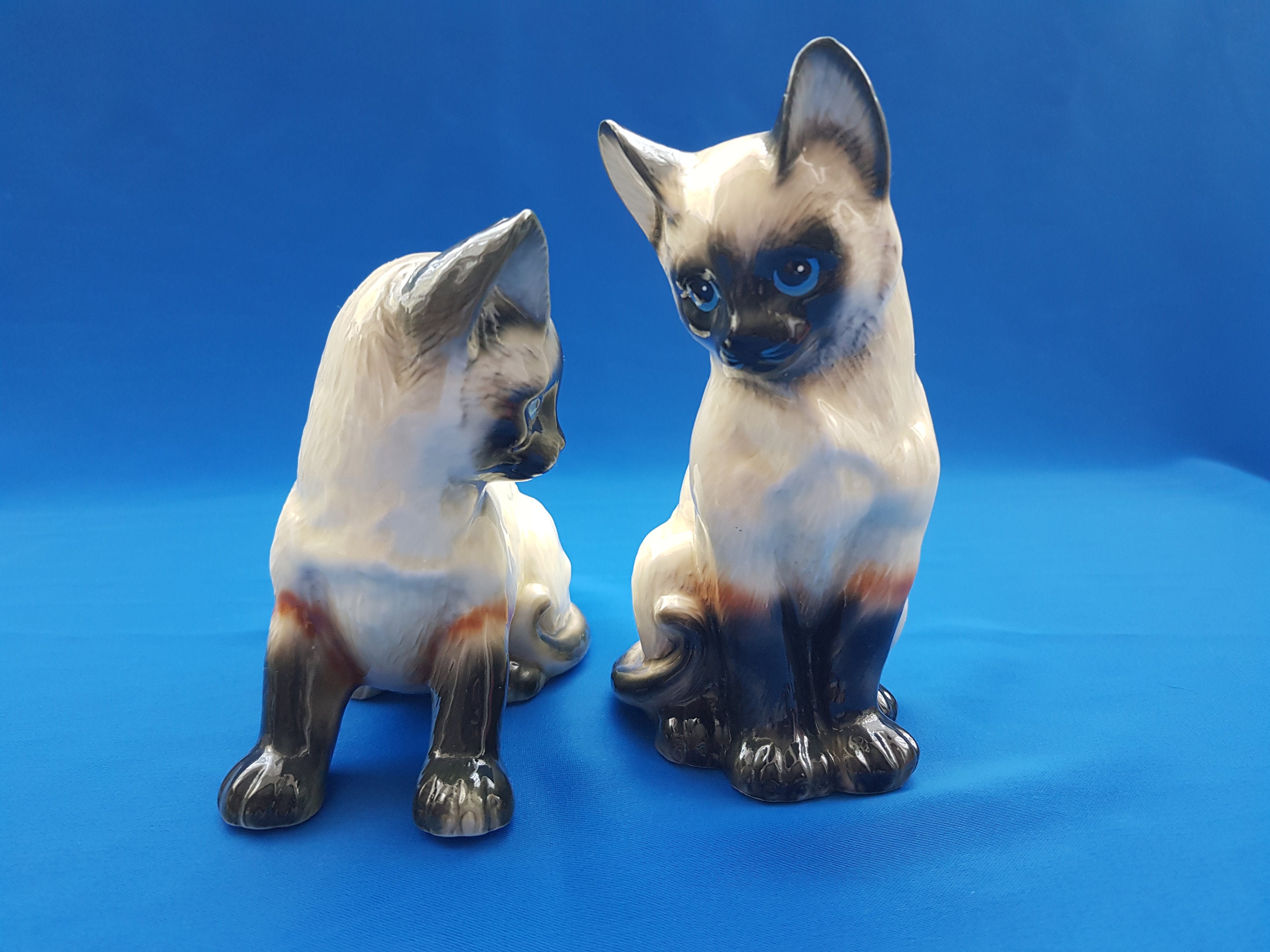 Siamese Cat Figure Siamese Cat Cat Figurine Cat Sculpture Etsy