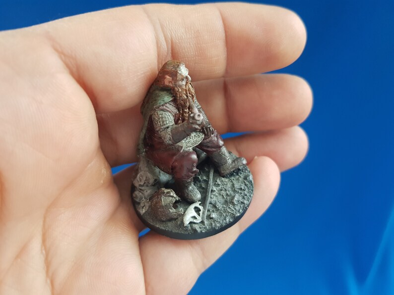 metal figurine gimli figure handpainted figure lord of the rings metal art figure Lord of the rings figurine gimli
