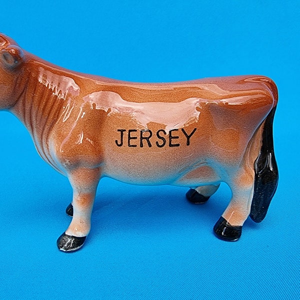 Jersey cow, cow figurine, Jersey pottery, pottery cow figurine, porcelain cow figurine