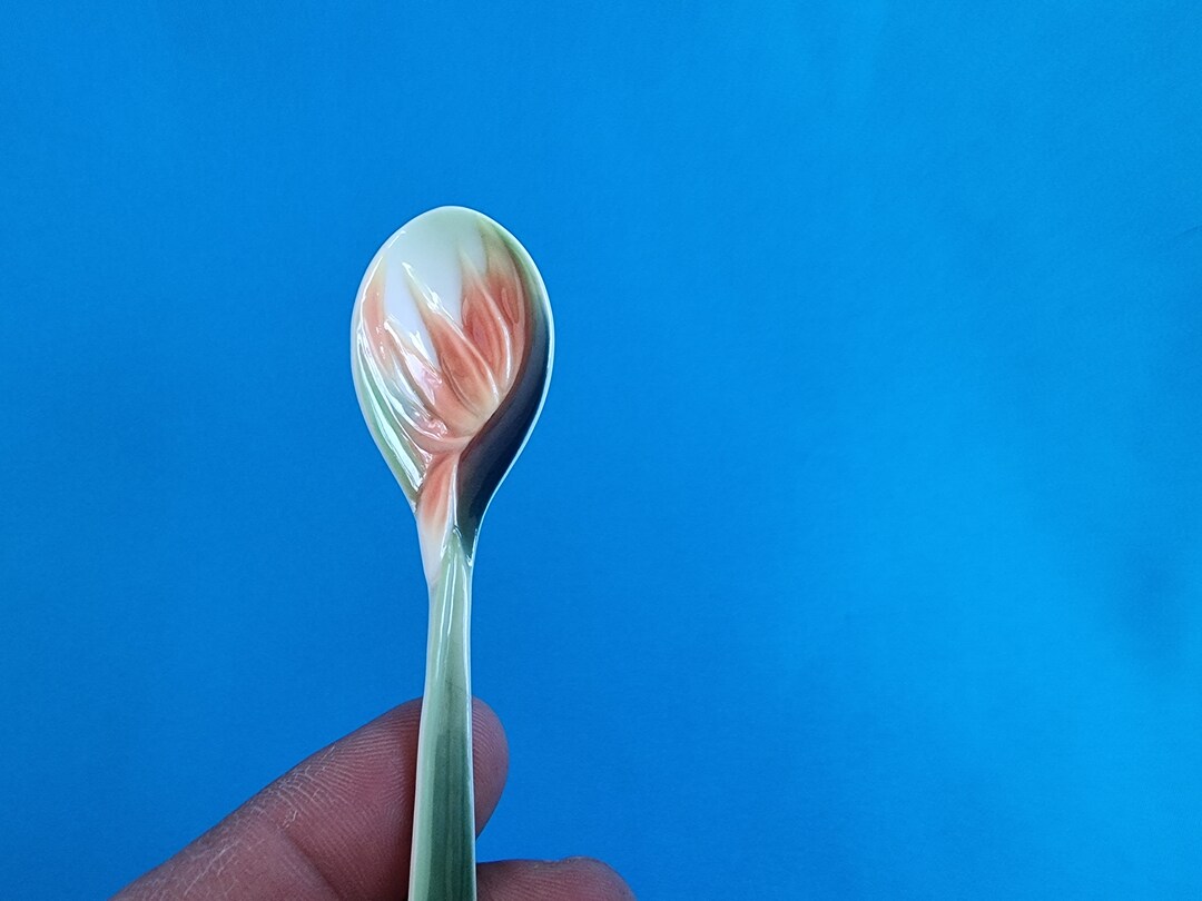 Franz Porcelain Spoon, Franz Porcelain, Porcelain Coffee Spoon, Pottery