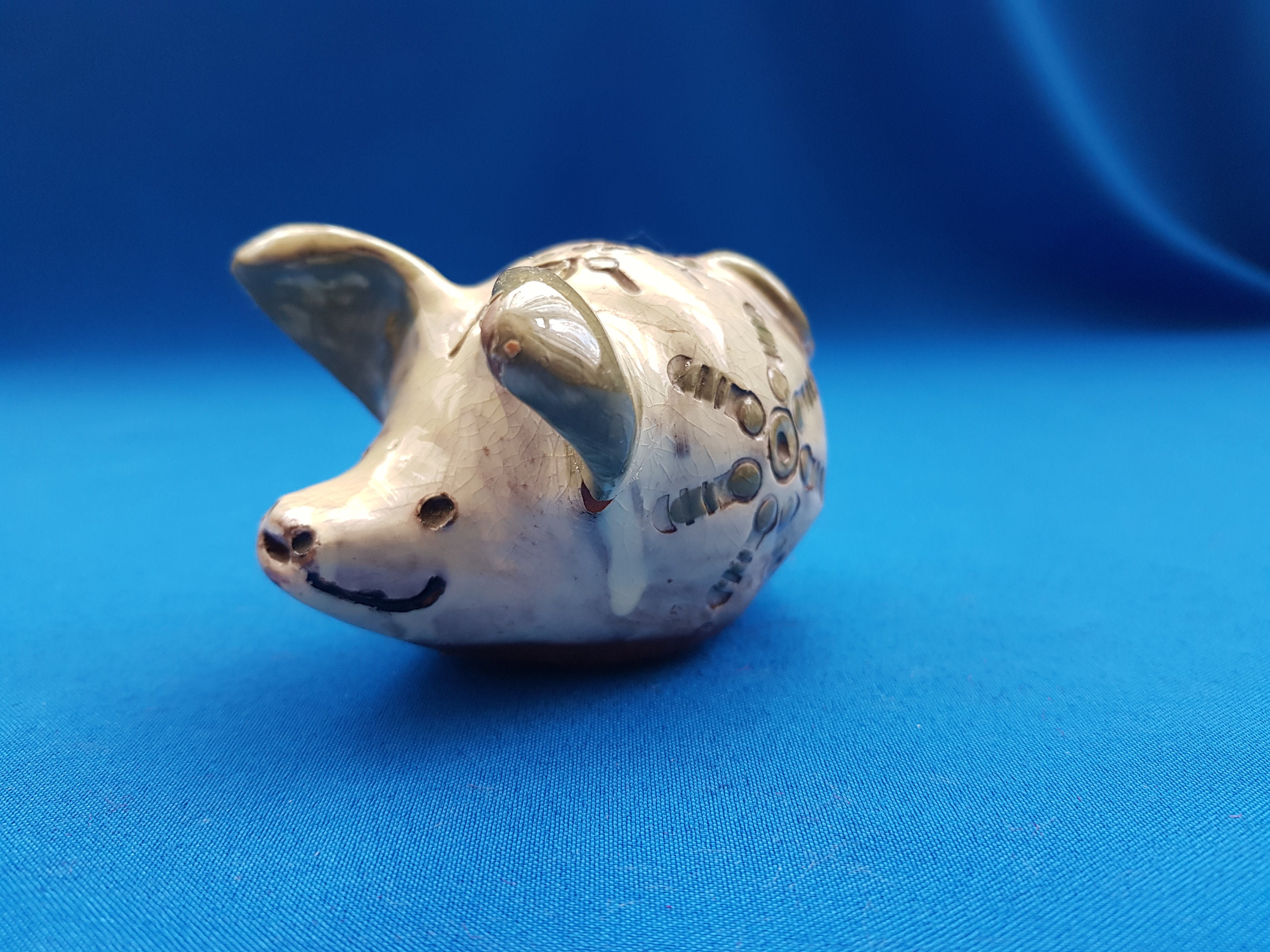 Pig Figurine Pottery Pig Figure Ceramic Pig Porcelain Pig Etsy