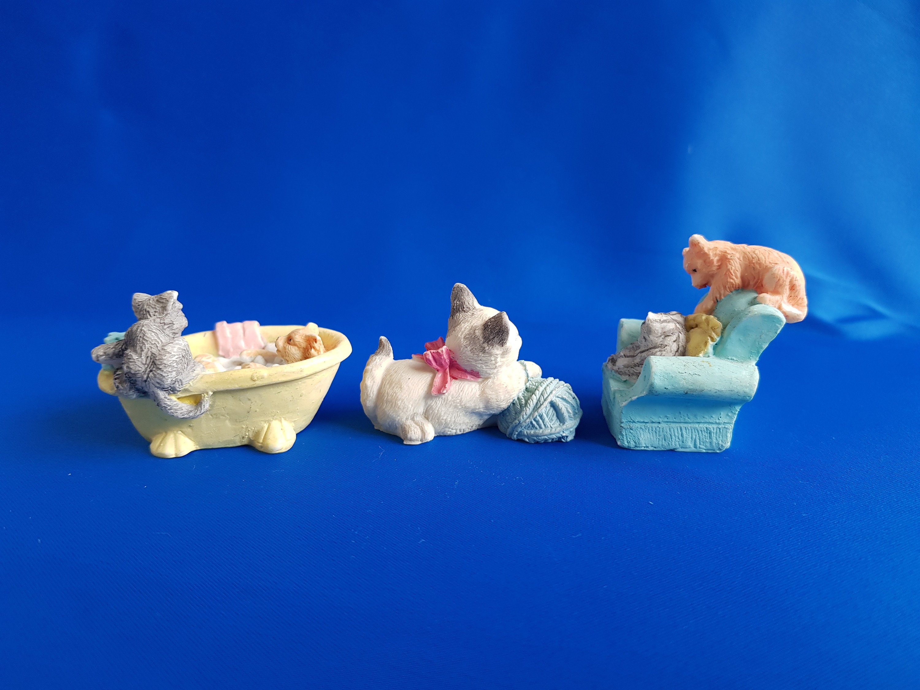 Resin Cat Figurine Cat Figurine Resin Figurine Small Cat Etsy UK