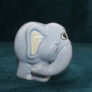 Pottery elephant, ceramic elephant, elephant figurine, elephant ornaments, elephant sculpture, vintage elephant, small elephant, elephant