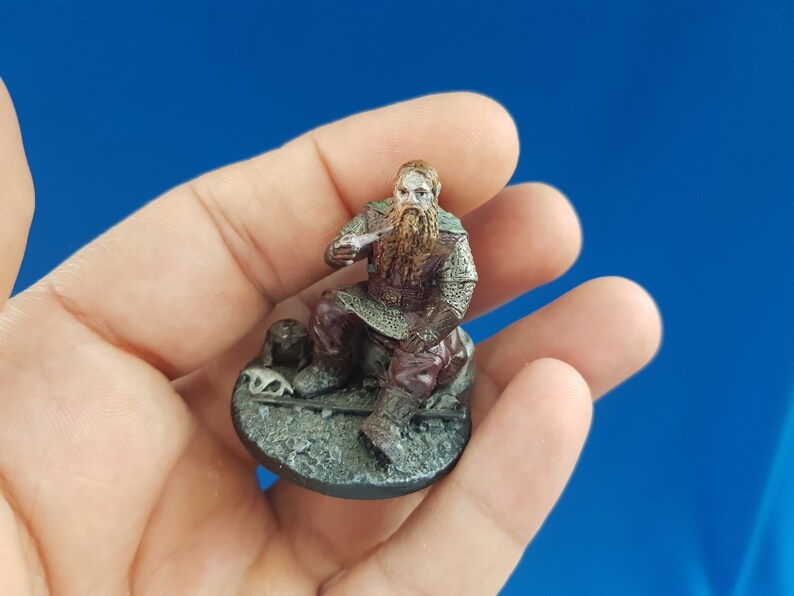 metal figurine gimli figure handpainted figure lord of the rings metal art figure Lord of the rings figurine gimli
