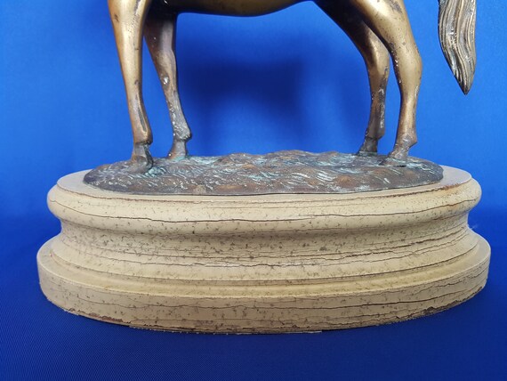 真鍮製の馬の置物：ヴィンテージ競走馬の像 - Etsy 日本
